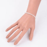 Glass Beaded Faceted Round Smooth Adjustable Stretch Bracelet Purple Black Clear T99 product image 9