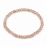 Glass Beaded Faceted Round Smooth Adjustable Stretch Bracelet Purple Black Clear T99 product image 10