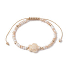 Glass Turtle Womens Smooth Glossy Knot Adjustable Beaded Bracelet Turquoise Beige T102 product image 1