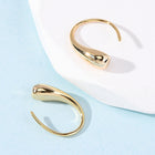 18K Gold-Plated Drop Teardrop Teadrop Polished Shiny Dangle Earrings 0.63 in E67 product image 1