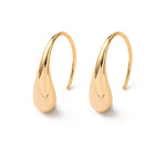18K Gold-Plated Drop Teardrop Teadrop Polished Shiny Dangle Earrings 0.63 in E67 product image 4