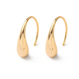 18K Gold-Plated Drop Teardrop Teadrop Polished Shiny Dangle Earrings 0.63 in E67 product image 4