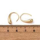 18K Gold-Plated Drop Teardrop Teadrop Polished Shiny Dangle Earrings 0.63 in E67 product image 5