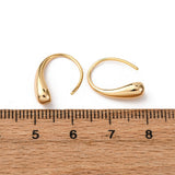 18K Gold-Plated Drop Teardrop Teadrop Polished Shiny Dangle Earrings 0.63 in E67 product image 5