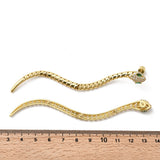 Cubic Zirconia Snake Polished Textured Snake-Shaped Stud Earrings Clear Gold 4.09 in E90 product image 5