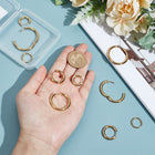18K Gold-Plated Stainless Steel Womens Polished Shiny Hinged Closure Huggie Earrings 3mm E91 product image 3