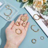 18K Gold-Plated Stainless Steel Womens Polished Shiny Hinged Closure Huggie Earrings 3mm E91 product image 3