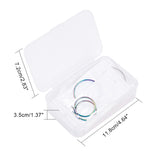 Stainless Steel Pin Ring Beaded Hinged Closure Hoop Earrings Rose Gold Silver 2.83 in E99 product image 7