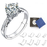 8pcs Ring Sizer Adjuster Invisible Clear Ring Sizer Jewelry Fit Reducer Guard A1