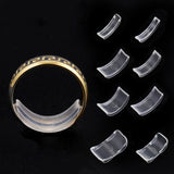 8pcs Ring Sizer Adjuster Invisible Clear Ring Sizer Jewelry Fit Reducer Guard A1