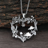 Heart Flower Mushroom Extender Leaves Pendant Necklace Antique Silver 19.69 in N76 product image 1