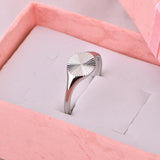 Stainless Steel Flat Round Size 6-10 Smooth Circular Radiating Lines Petals Ring Silver Gold R94