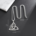 Stainless Steel Moon Viking Triskel Mens Knot Pendant Necklace Silver 23.62 in N94 product image 2