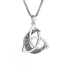 Stainless Steel Moon Viking Triskel Mens Knot Pendant Necklace Silver 23.62 in N94 product image 5