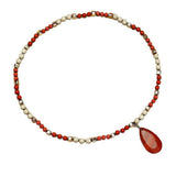 Glass Crystal Teardrop Round Quartz Jasper Amethyst Beaded Smooth Polished Square Pendant Necklace White Green Purple Red N95