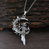Witch Moon Extender Womens Polished Pendant Necklace Antique Silver 19.69 in N97 product image 1