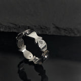 Stainless Steel Fish Rhinestone Jet Size 7 Polished Design Ring Silver Gold R117 product image 2