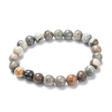 Gemstone Agate Round Quartz Carnelian Beaded Adjustable Stretch Bracelet Turquoise T124