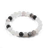 Gemstone Agate Round Quartz Carnelian Beaded Adjustable Stretch Bracelet Turquoise T124