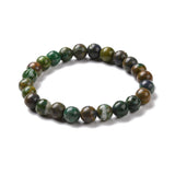 Gemstone Agate Round Quartz Carnelian Beaded Adjustable Stretch Bracelet Turquoise T124