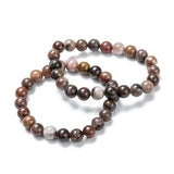 Gemstone Agate Round Quartz Carnelian Beaded Adjustable Stretch Bracelet Turquoise T124