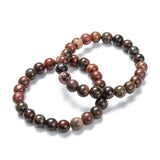 Gemstone Agate Round Quartz Carnelian Beaded Adjustable Stretch Bracelet Turquoise T124