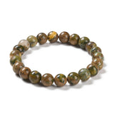 Gemstone Agate Round Quartz Carnelian Beaded Adjustable Stretch Bracelet Turquoise T124