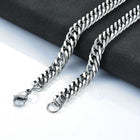 16-36" Stainless Steel Silver Cuban Chain Men Womens Necklace 3/5/7/9/11mm Lobster Clasp N72