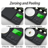 Digital Scale 1000g x 0.1g Jewelry Gram Silver Gold Pocket Size Herb Grain T3