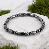 Hematite Beads Bracelet Magnetic Clasp Pain Relief Energy Powerful 7.5"
