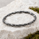 Hematite Beads Bracelet Magnetic Clasp Pain Relief Energy Powerful 7.5"