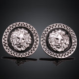 Copy of Rose Gold Platinum Plated Black Earrings Clip On Push Back Lion 1" L319