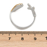 Stainless Steel Shell Ocean Womens Polished Starfish Hinged Closure Adjustable Cuff Ring Gold R127 product image 3