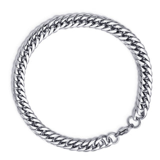 6”-11” Stainless Steel Cuban Chain Bracelet Men Women 3/5/7/9/11mm Lobster Clasp N72