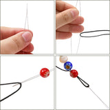 6Pcs Beading Carbon Steel Needles Set Assorted Size Seed Beads Big Eye TO7