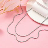 Stainless Steel Rope Chain Lobster Clasp Twisted Rope-Style Necklace Silver 23.5 in N108 product image 5
