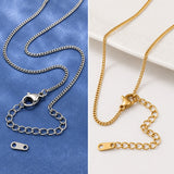 Stainless Steel Curb Chain Extender Link Lobster Clasp Necklace Silver Gold 16.14 in N112 product image 3