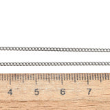 Stainless Steel Curb Chain Extender Link Lobster Clasp Necklace Silver Gold 16.14 in N112