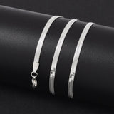 Stainless Steel Snake Polished Shiny Pattern Lobster Clasp Chain Necklace Silver 17.7 in N114 product image 1