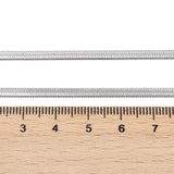 Stainless Steel Snake Polished Shiny Pattern Lobster Clasp Chain Necklace Silver 17.7 in N114 product image 3