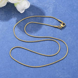 Stainless Steel Snake Smooth Polished Pattern Curled Chain Necklace Gold 17.5 in N116 product image 1
