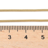 Stainless Steel Snake Smooth Polished Pattern Curled Chain Necklace Gold 17.5 in N116 product image 2