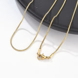 Stainless Steel Snake Smooth Polished Pattern Curled Chain Necklace Gold 17.5 in N116 product image 4