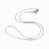Stainless Steel Snake Polished Shiny Lobster Clasp Chain Necklace Silver 17.5 in N117 product image 1