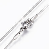 Stainless Steel Snake Polished Shiny Lobster Clasp Chain Necklace Silver 17.5 in N117 product image 2