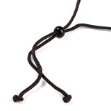 Nylon Cord Clover Slider Polished Flower Adjustable Pendant Necklace Black Red Green 29.29 in N118 product image 4