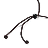 Nylon Cord Donut Slider Smooth Glossy Adjustable Pendant Necklace Green Black Red 28.23 in N119 product image 4