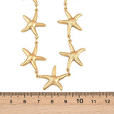 Stainless Steel Starfish Link Chain Womens Polished Pendants Necklace Gold 17.17 in N121 product image 3