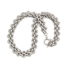 Stainless Steel Panther Chain Womens Polished Glossy Toggle Clasp Necklace Silver Gold 16.54 in N123