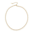 18K Gold-Plated Stainless Steel Curb Chain Womens Smooth Pendant-Like Elements Necklace 15.94 in N124 product image 2